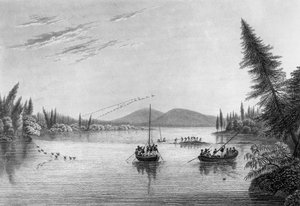 Ansicht von Morgans Rocks im Hill River, 1819 von Edward Francis Finden