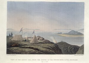 Ansicht des Arktischen Meeres, vom Mund des Coppermine River, Mitternacht, 20. Juli von Edward Francis Finden