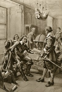 Robert Blake besucht Oliver Cromwell im Ratssaal in Whitehall von Edward Frederick Skinner