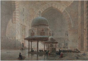 Innenraum der Moschee-Madrassa des Sultan Hassan in Kairo von Edward Goodall