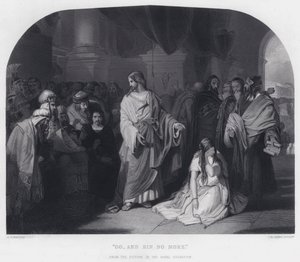 "Geh hin und sündige nicht mehr" (Gravur) von Edward Henry (after) Corbould
