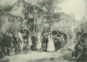 Chaucer und die Canterbury-Pilger von Edward Henry Corbould