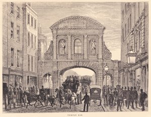 Temple Bar in der Fleet Street, ca. 1870