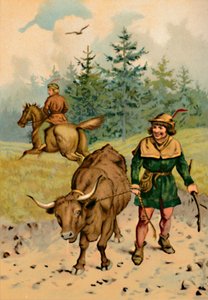 Hans und seine Kuh, 1901 von Edward Henry Wehnert