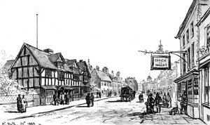 Geburtsort von Shakespeare, Stratford-upon-Avon, Warwickshire, 1885