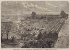 Ansicht des aktuellen Zustands des Gebäudes für die Internationale Ausstellung von 1862 von Edward Hull