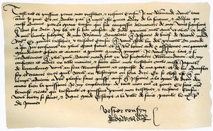 Brief von Edward IV. an Franz II., Herzog der Bretagne, 9. Januar 1471 von Edward IV King of England
