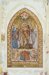 Entwurf für das St. Georgs-Mosaik mit Randstudien von Edward John Poynter