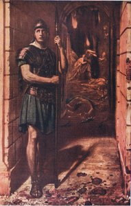Treu bis in den Tod, Illustration aus The Worlds Library of Best Books, ca. 1940 von Edward John Poynter