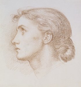 Kopfstudie einer jungen Frau, ca. 1880 von Edward John Poynter