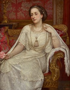 Porträt von Lady Edith, Ehefrau von Henry, 7. Herzog von Northumberland von Edward John Poynter