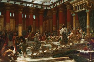 Der Besuch der Königin von Saba bei König Salomo, 1890 von Edward John Poynter
