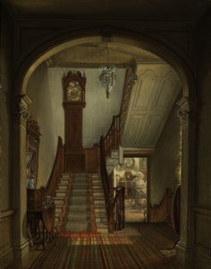 Alte Uhr auf der Treppe, 1868 von Edward Lamson Henry
