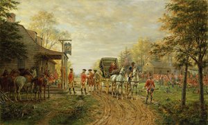 Vorbeifahrt an den Außenposten auf der alten Kingsbridge Road, 1903 von Edward Lamson Henry