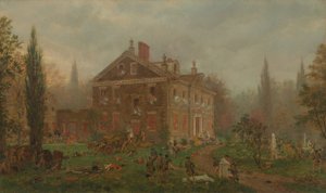 Der Angriff auf Chews Haus während der Schlacht von Germantown, 1777 von Edward Lamson Henry