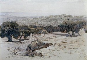 Bethlehem - Karfreitag, 2. April 1858 von Edward Lear