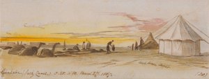 Gantara (Suezkanal), 5:25 Uhr, 27. März 1867 von Edward Lear
