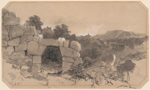 Landschaft bei Segni von Edward Lear