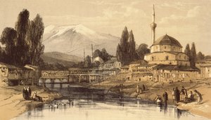 Monastir, aus Journals of a Landscape Painter in Albania and Greece, veröffentlicht 1851 von Edward Lear