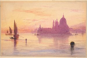 Santa Maria della Salute, Venedig, bei Sonnenuntergang