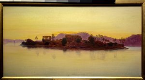 Sonnenuntergang auf der Insel Philae in Ägypten von Edward Lear