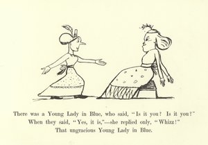 Es war eine junge Dame in Blau, die sagte, Bist du es? Bist du es? von Edward Lear