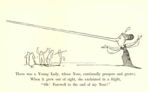 Es war eine junge Dame, deren Nase ständig wächst und gedeiht von Edward Lear