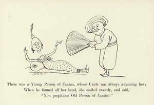 Es war eine junge Person aus Janina, deren Onkel sie immer fächerte von Edward Lear