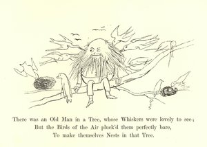 Es war ein alter Mann in einem Baum, dessen Schnurrbart war schön anzusehen von Edward Lear