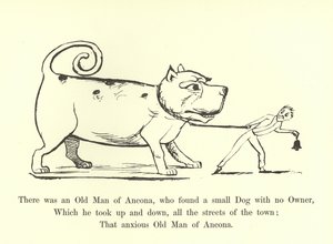 Es war ein alter Mann aus Ancona, der einen kleinen Hund ohne Besitzer fand von Edward Lear