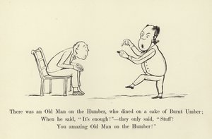 Es war ein alter Mann am Humber, der aß einen Kuchen aus verbranntem Umbra von Edward Lear
