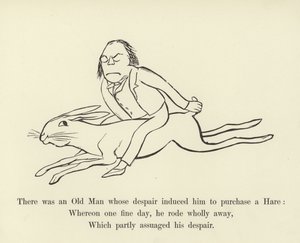 Es war ein alter Mann, dessen Verzweiflung ihn dazu brachte, einen Hasen zu kaufen von Edward Lear