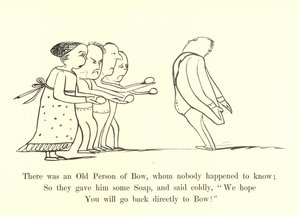 Es war eine alte Person von Bow, die niemand kannte von Edward Lear