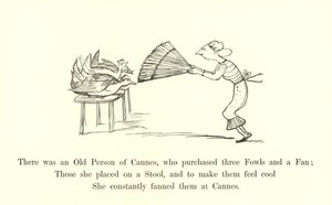 Es war ein alter Mann aus Cannes, der kaufte drei Hühner und einen Fächer von Edward Lear