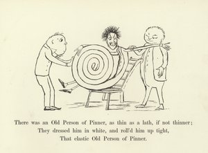 Es war eine alte Person aus Pinner, so dünn wie ein Lattenzaun, wenn nicht dünner von Edward Lear