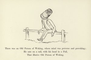 Es war eine alte Person aus Woking, deren Geist pervers und provokant war von Edward Lear