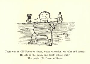 Es war eine alte Person von Sheen, deren Ausdruck ruhig und gelassen war von Edward Lear