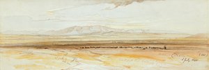 Zwei Ansichten von Theben von Edward Lear