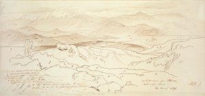 Blick von den Bergen über Phonia, 1849 von Edward Lear