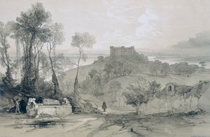 Ansichten von Rom und seiner Umgebung: Schloss und Stadt Bracciano am gleichnamigen See
