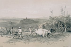 Ansichten von Rom und seiner Umgebung: Roiate, eine Stadt in der Nähe von Subiaco von Edward Lear