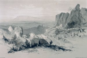 Ansichten von Rom und seiner Umgebung: Blick auf Olevano von Edward Lear