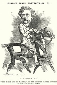 Joseph Edgar Boehm, englischer Bildhauer (Karikatur)