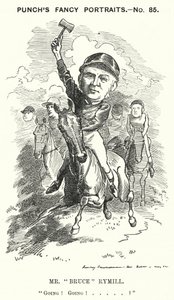 Mr "Bruce" Rymill (Karikatur) von Edward Linley (after) Sambourne