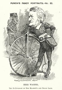 Punch-Karikatur: Richard Wagner, deutscher Komponist (Stich)