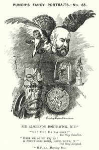 Sir Algernon Borthwick (Karikatur) von Edward Linley (after) Sambourne
