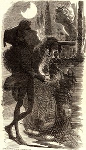 Henry Irving in Balkonszene von "Romeo und Julia"