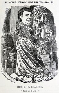 Illustriertes Porträt von Mary Elizabeth Braddon (Maxwell)