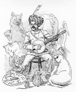 Illustration für Sambourne-Karikatur aus Punch, Rudyard Kipling von Edward Linley Sambourne