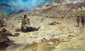 Piper George Findlater (1872-1942) der Gordon Highlanders verdient das Victoria-Kreuz in Dargai im Jahr 1897, 1898